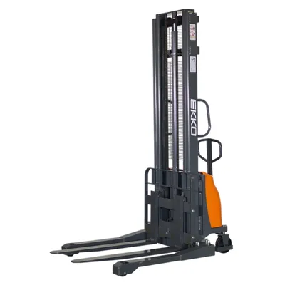 Semi-Electric Stacker EA15A, 3,300 lbs. Capacity Left Side View