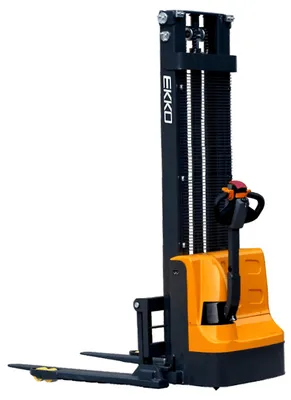 EKKO Lifts EB12E-138 pallet stacker shown from an alternate angle