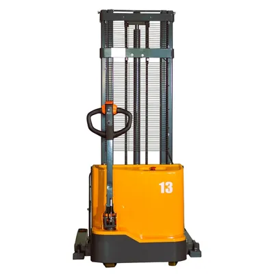 Full Powered Straddle Stacker EB13C-138, 2,800 lbs. Capacity Rear View