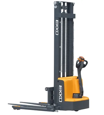 EKKO Lifts EB13E pallet stacker shown from an alternate angle