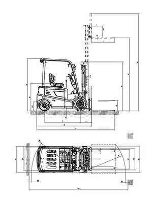 EKKO EK20-216LI 4 Wheel Electric Forklift