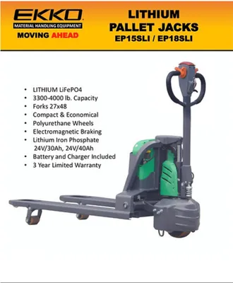 EKKO EP18SLI Fully Electric Pallet Jack