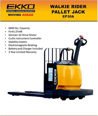 EKKO EP30A Electric Rider Pallet Jack