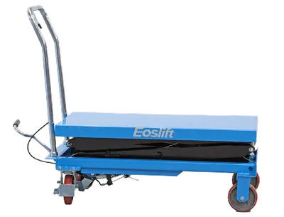 Eoslift TAD35 manual lift table shown from an alternate angle