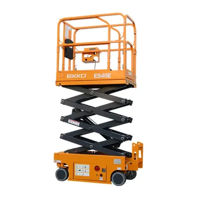 Scissor Aerial Work Platform ES40E, 13' Lift Height Side View