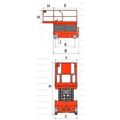 Scissor Aerial Work Platform ES40E, 13' Lift Height