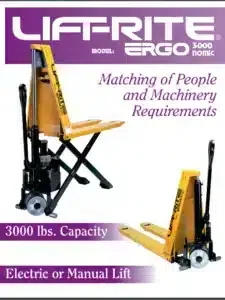 Lift Rite RG30M270048 pallet jack shown from an alternate angle