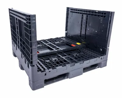 Monoflo CC02-484534-G2 collapsible plastic container shown from an alternate angle