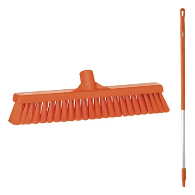 Vikan Push Broom/FG Handle 51 Inch Kit