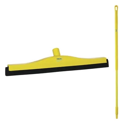 Vikan Floor Fixed Head Squeegee/Handle 51 Inch Kit — Yellow