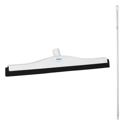 Vikan Floor Fixed Head Squeegee/Handle 59 Inch Kit — White