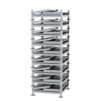 Premier Collapsible Single Solid Wall Container Collapsed Stacked