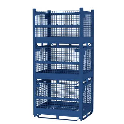 Premier Rigid Single Gate Wire Mesh Container Stacked 2