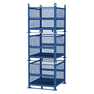 Rigid Double Gate Wire Mesh Steel with Runners Stacked