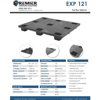 EXP 121 Plastic Pallet PDF