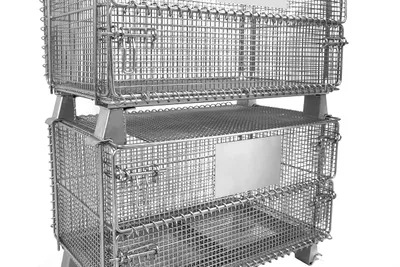 Premier Handling Solutions IHW-5-203222 collapsible wire container shown from an alternate angle