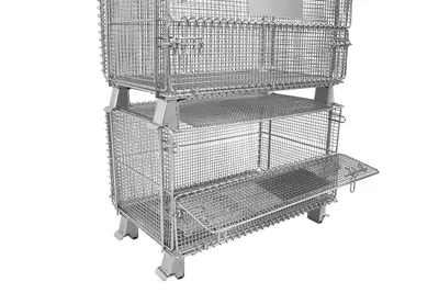 Premier Handling Solutions IHW-5-203222 collapsible wire container shown from an alternate angle
