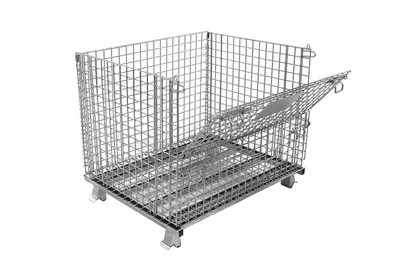 Premier Handling Solutions IHW-5-324034 collapsible wire container shown from an alternate angle