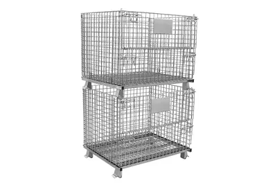 Premier Handling Solutions IHW-5-324034 collapsible wire container shown from an alternate angle