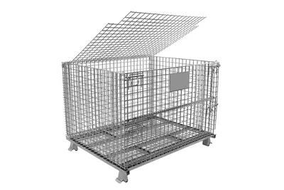 Premier Handling Solutions IHW-5-404836 collapsible wire container shown from an alternate angle