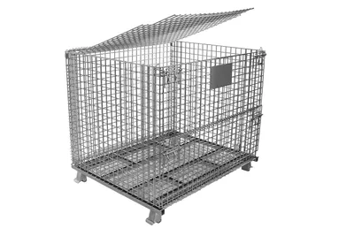 Premier Handling Solutions IHW-5-404842 collapsible wire container shown from an alternate angle