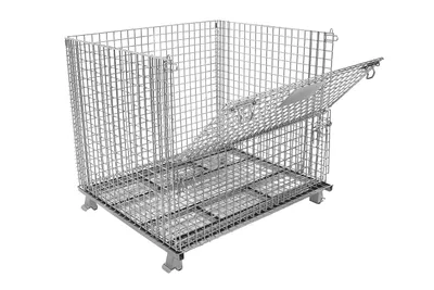 Premier Handling Solutions IHW-5-404842 collapsible wire container shown from an alternate angle