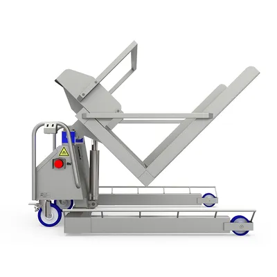 Premier Handling Stainless Steel Wide Bin Tipper Side