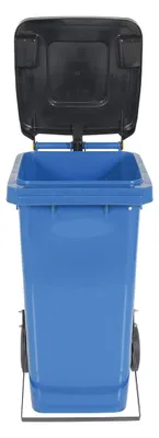 TH-32-BLU-FL trash can shown from an alternate angle