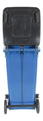 TH-32-BLU-FL trash can shown from an alternate angle