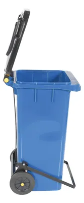 TH-32-BLU-FL trash can shown from an alternate angle