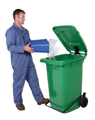 TH-64-GRN-FL trash can shown from an alternate angle