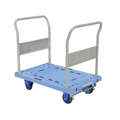 Vestil TRP-2429-DH-FB Plastic Truck Dual Handles with Floor Brake