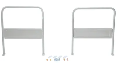 Vestil TRP-DH-HDL Steel Dual Handle Set For Use With TRP-XXXX-DH Models White 2