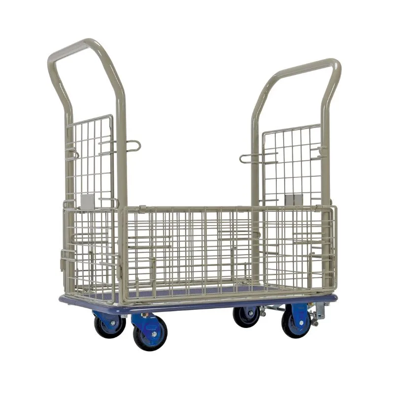 Vestil TRS-1827-M-FB Steel Truck Mesh Sides with Brake
