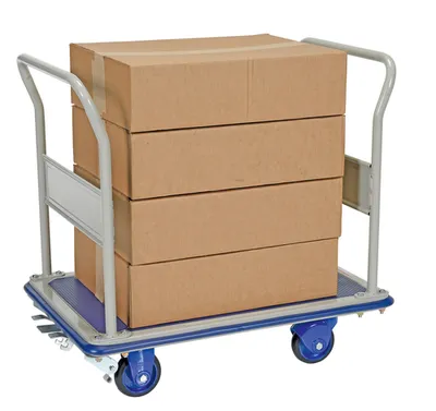 Vestil TRS-2429-DH-FB Steel Truck Dual Handles with Floor Brake 3