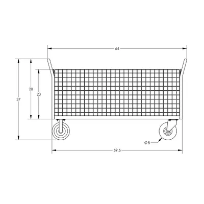 Cage Cart F80118VCGY, 1,600 lb. Capacity