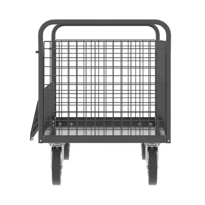 Valley Craft Gray 4-Sided Cage Cart 60x30x37 1,600 lbs. Short Side View