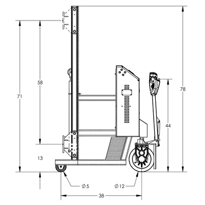 Lift & Stacker Fully Powered F80135A8, 1,000 lb. Capacity