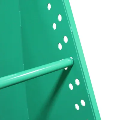 Valley Craft Green Box Dumper, 460V 6,000 lb., 72 Dump Height, 51 x 48 Chute Close Up View