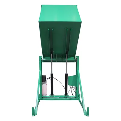 Valley Craft Green Box Dumper, 460V 6,000 lb., 72 Dump Height, 36 x 36 Chute Rear View
