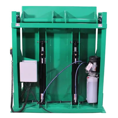 Valley Craft Green Box Dumper, 460V 6,000 lb., 72 Dump Height, 36 x 36 Chute Rear Components