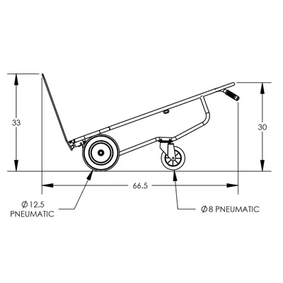 Hand Truck F80233U5, 600 lb. Capacity