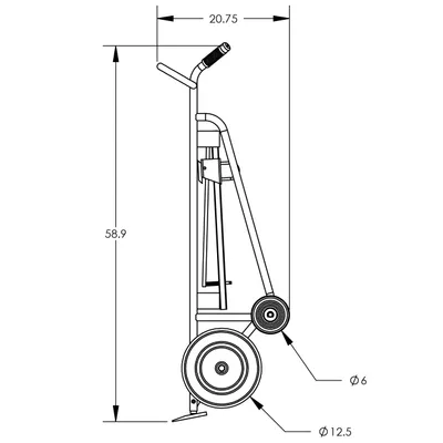 Drum Hand Truck F82375A0L, 1,000 lb. Capacity
