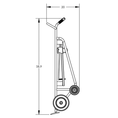 Drum Hand Truck F82895A1L, 1,000 lb. Capacity
