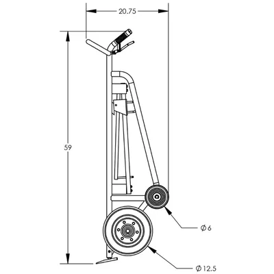 Drum Hand Truck F82960A1, 1,000 lb. Capacity BP