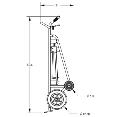 Drum Hand Truck F83160A7C, 1,000 lb. Capacity