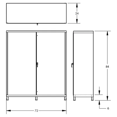 Shelf Cabinet F85869A6, 72"x24"x84"