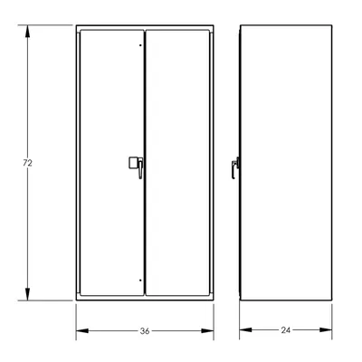 Electronic Locking Cabinet F85875A0, 36"x24"x72"