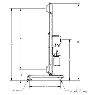 Lift & Stacker Semi-Powered F87040B4, 800 lb. Capacity