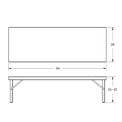 Steel Work Table F87857A3, 2,000 lb. Capacity Blueprint